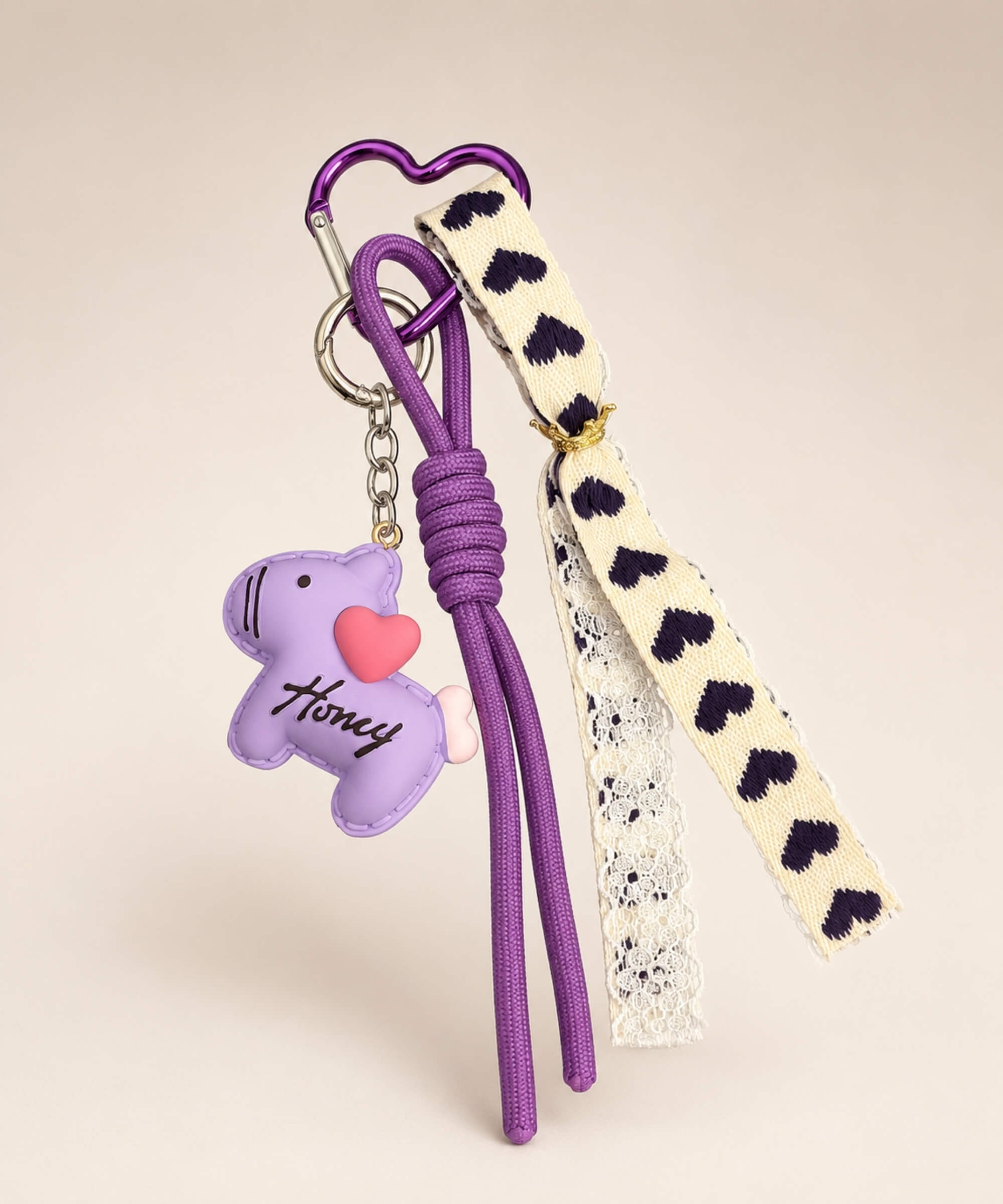 Purple pony resin phone charm